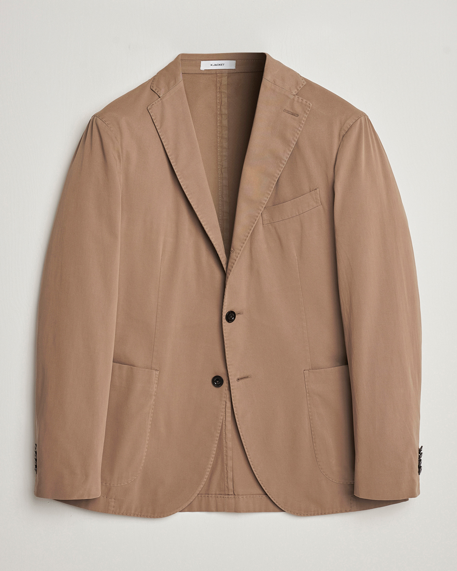 Men | Blazers | Boglioli | K Jacket Cotton Stretch Blazer Beige