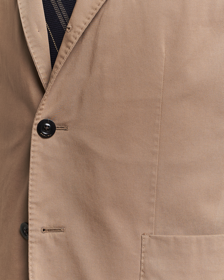 Men | Blazers | Boglioli | K Jacket Cotton Stretch Blazer Beige