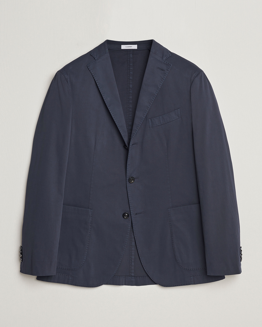 Men | Blazers | Boglioli | K Jacket Cotton Stretch Blazer Navy