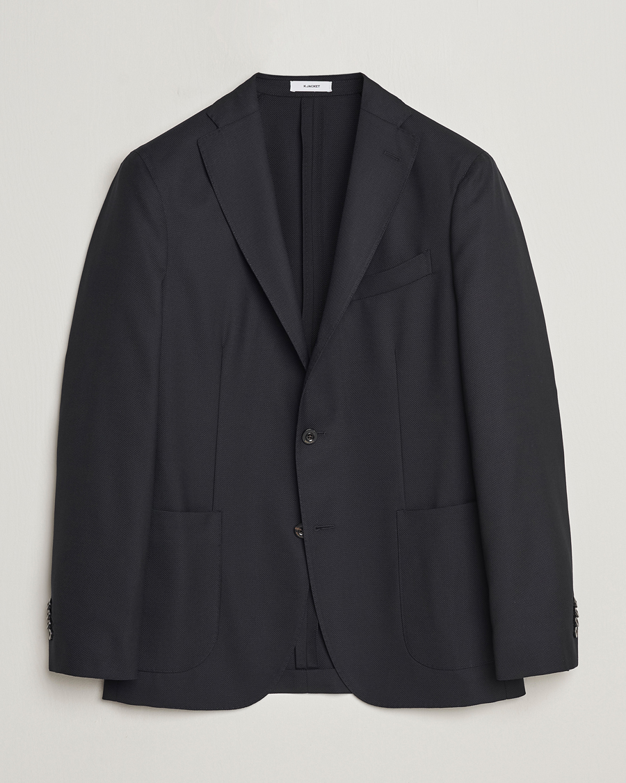 Men | Blazers | Boglioli | K Jacket Wool Hopsack Blazer Black