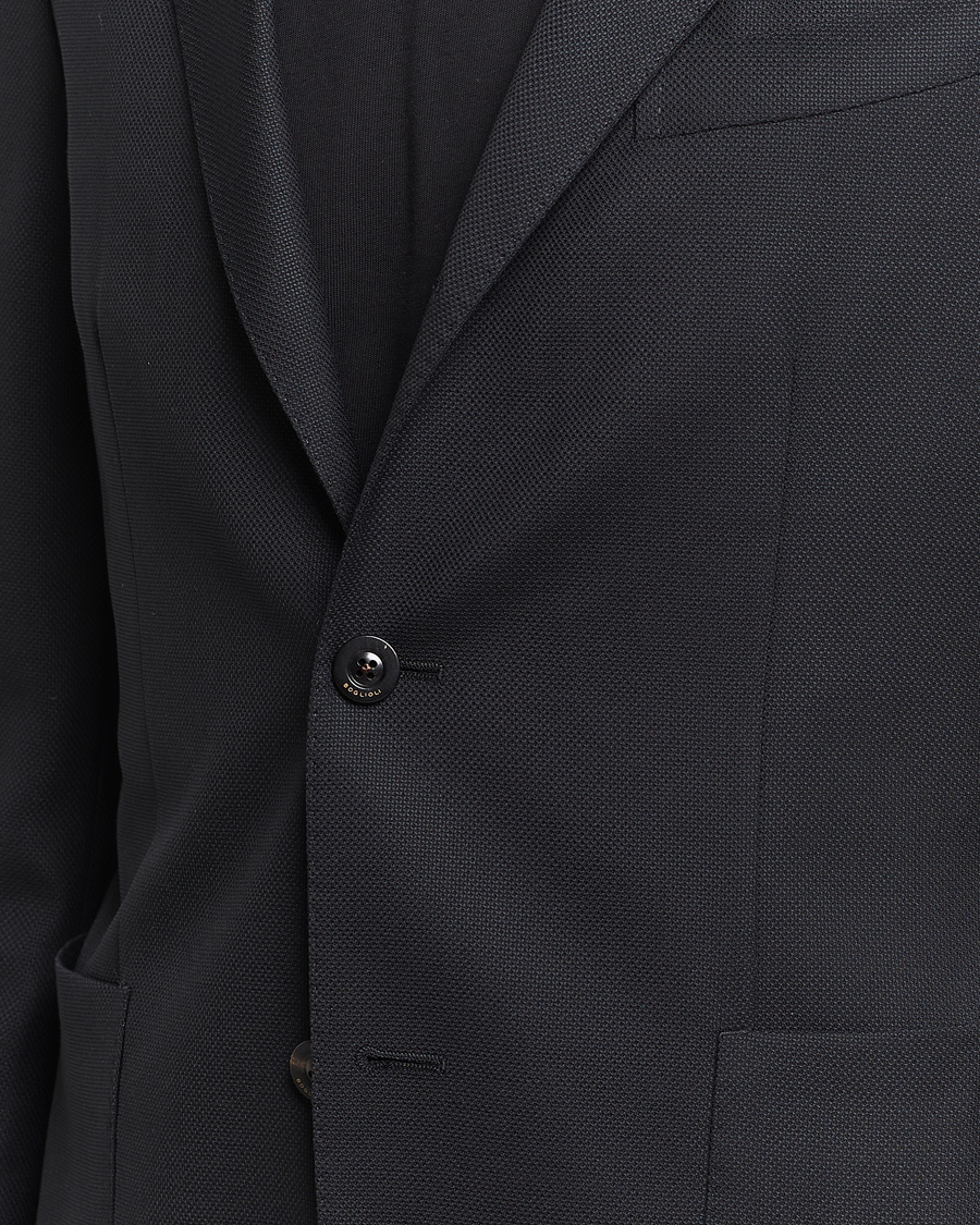 Men | Blazers | Boglioli | K Jacket Wool Hopsack Blazer Black