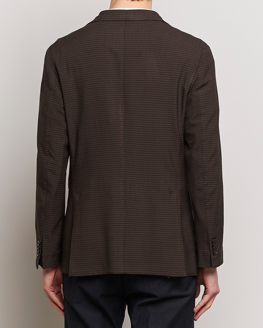 Men | Blazers | Boglioli | K Jacket Check Wool Blazer Dark Brown