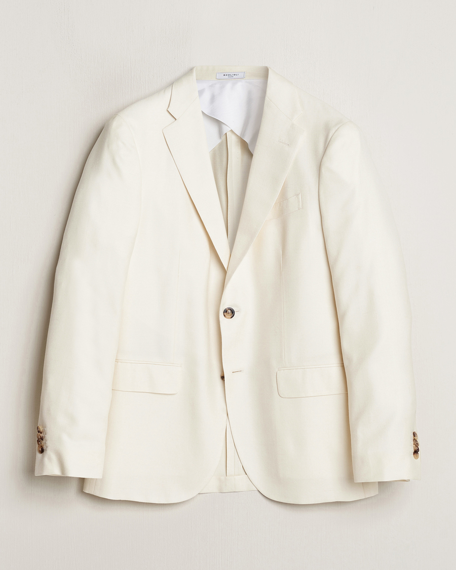 Men | Blazers | Boglioli | Cashmere/Silk Cocktail Jacket Off White