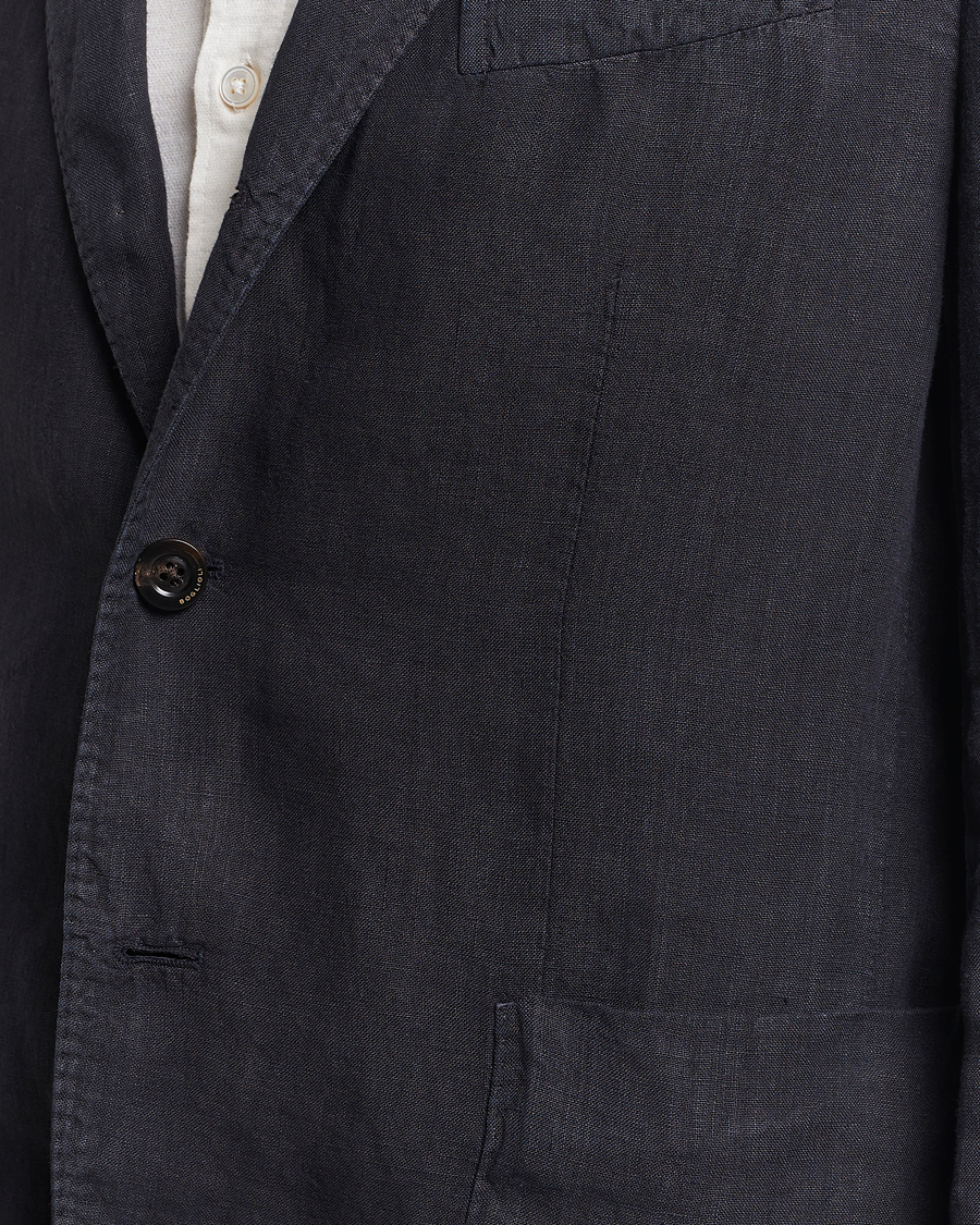 Men | Suits | Boglioli | K Jacket Linen Suit Navy