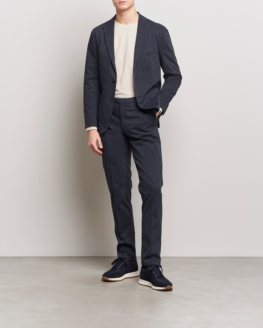 Men | Suits | Boglioli | K Jacket Cotton Stretch Suit Navy