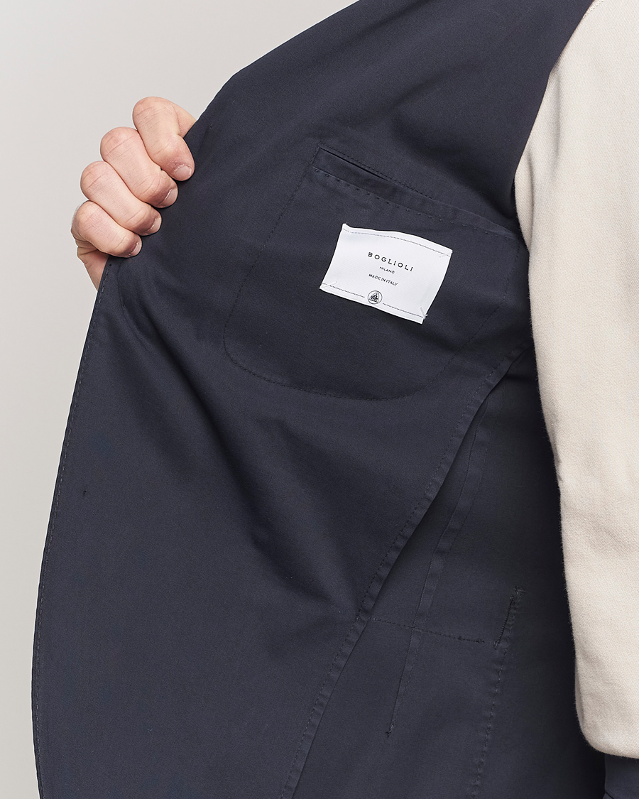 Men | Suits | Boglioli | K Jacket Cotton Stretch Suit Navy