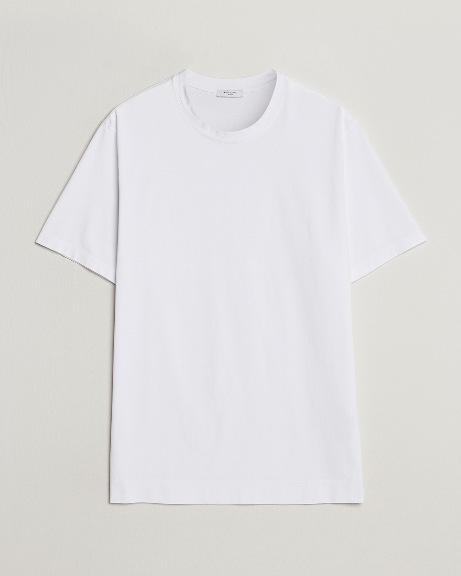 Men | T-Shirts | Boglioli | Garment Dyed T-Shirt White