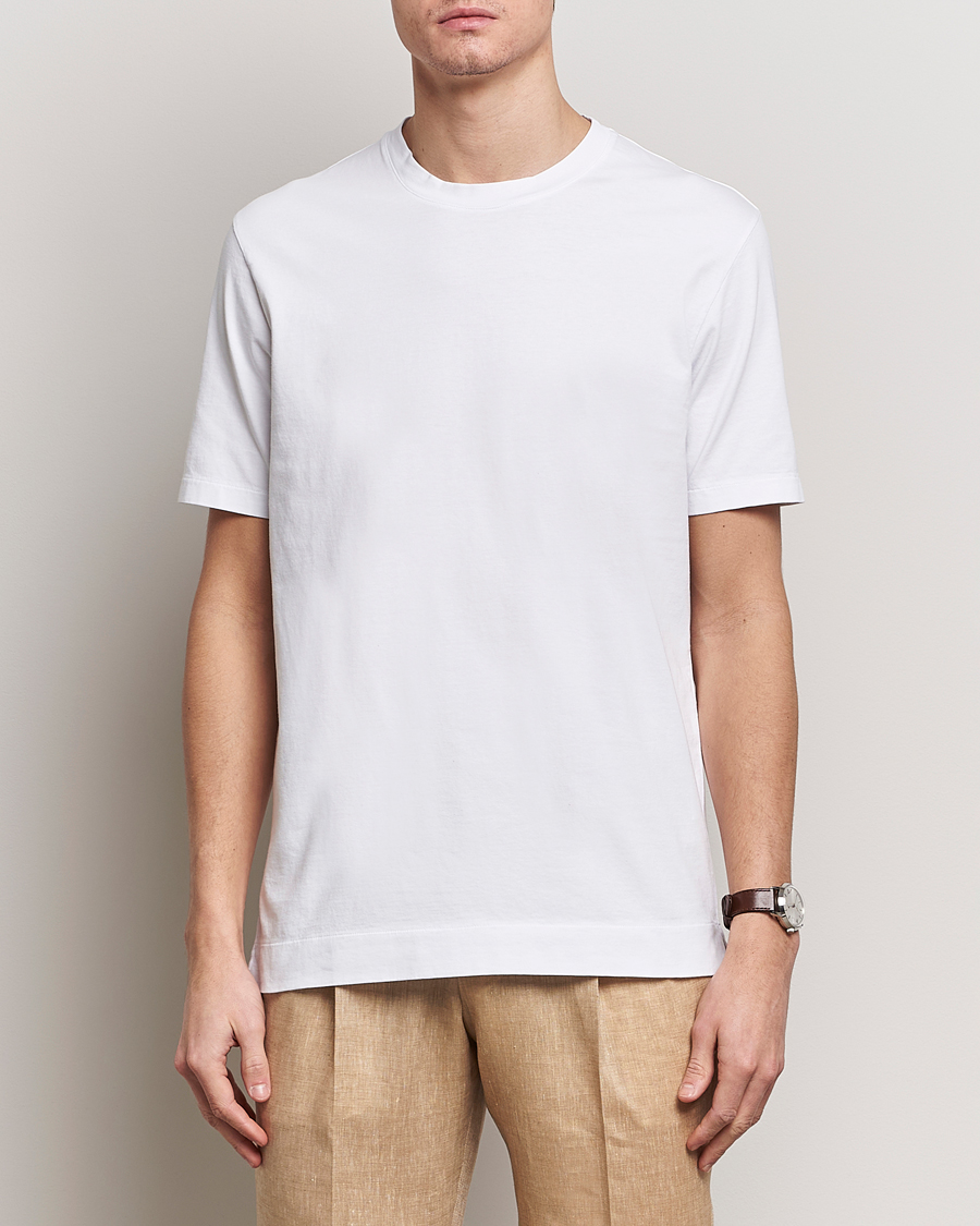 Men | Clothing | Boglioli | Garment Dyed T-Shirt White