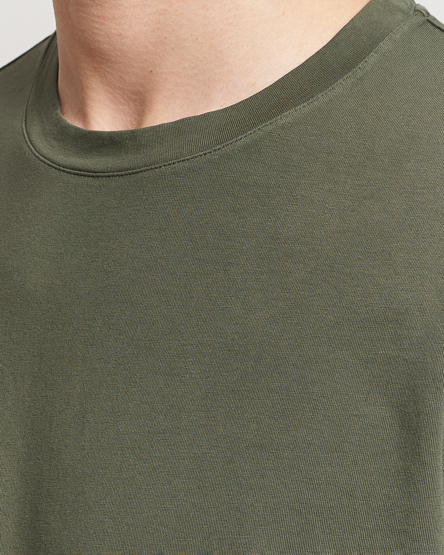 Men | T-Shirts | Boglioli | Garment Dyed T-Shirt Forest Green