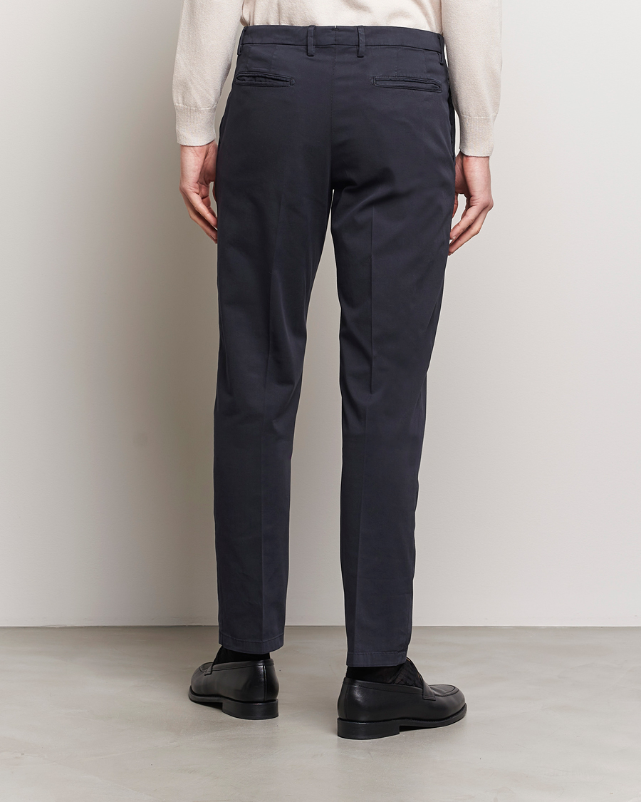 Men | Trousers | Boglioli | Cotton Stretch Chinos Navy