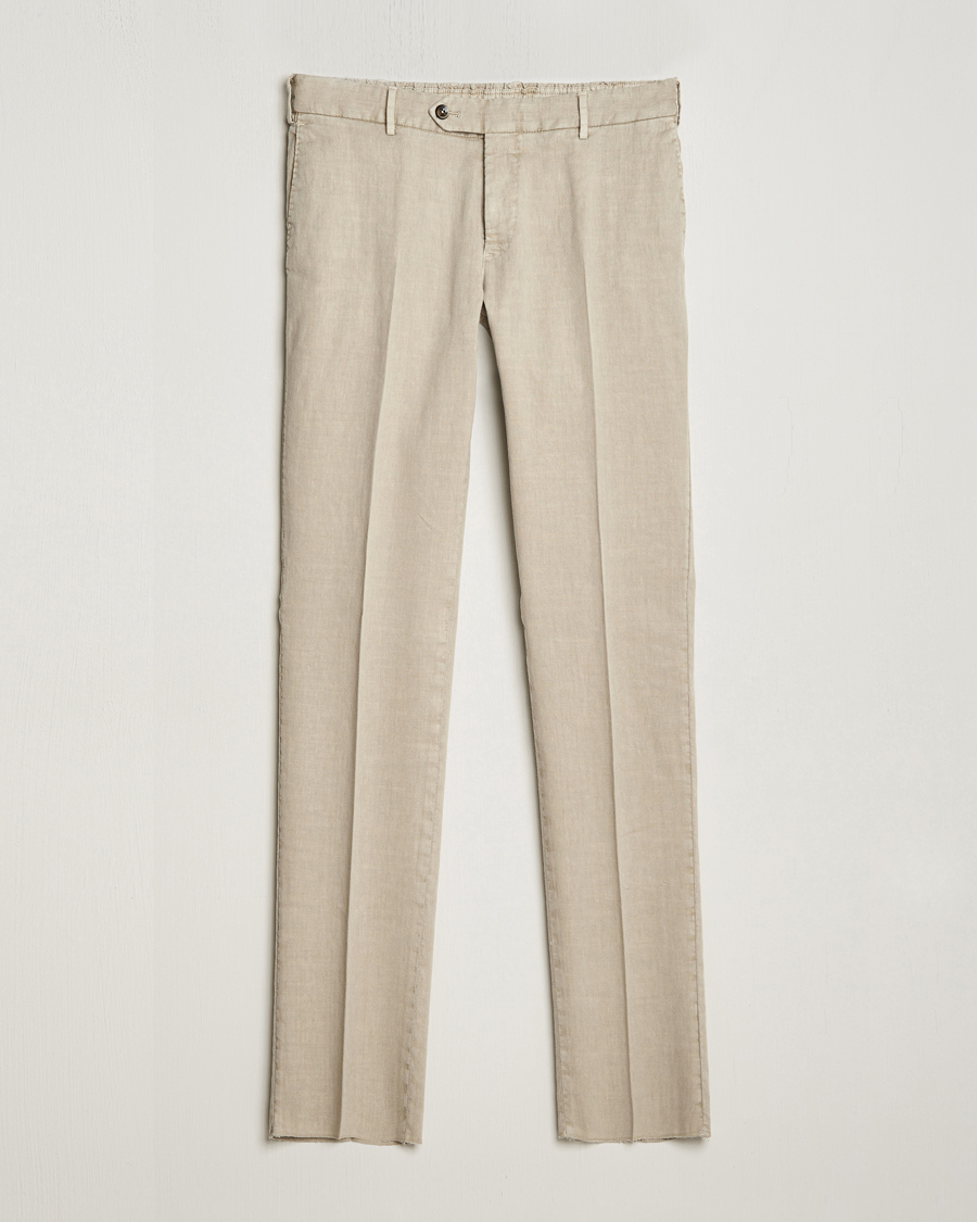PT01 Slim Fit Linen Drawstring Pants Light Beige at CareOfCarl.com PT01 Slim Fit Linen Drawstring Pants Light Beige at CareOfCarl.com