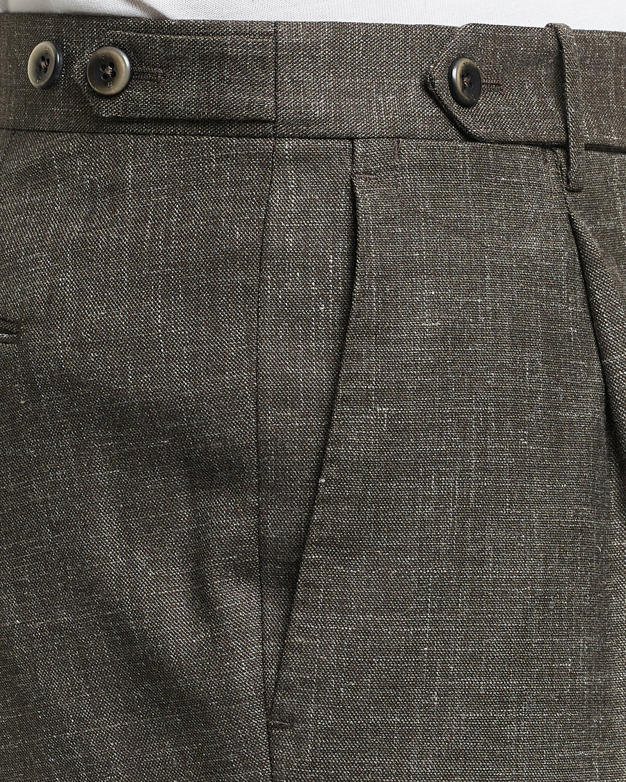 Men | Trousers | PT01 | Gentleman Fit Wool/Silk Trousers Dark Brown