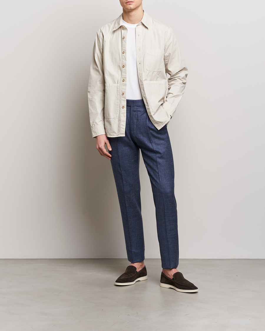 Men | Trousers | PT01 | Gentleman Fit Wool/Silk Trousers Navy