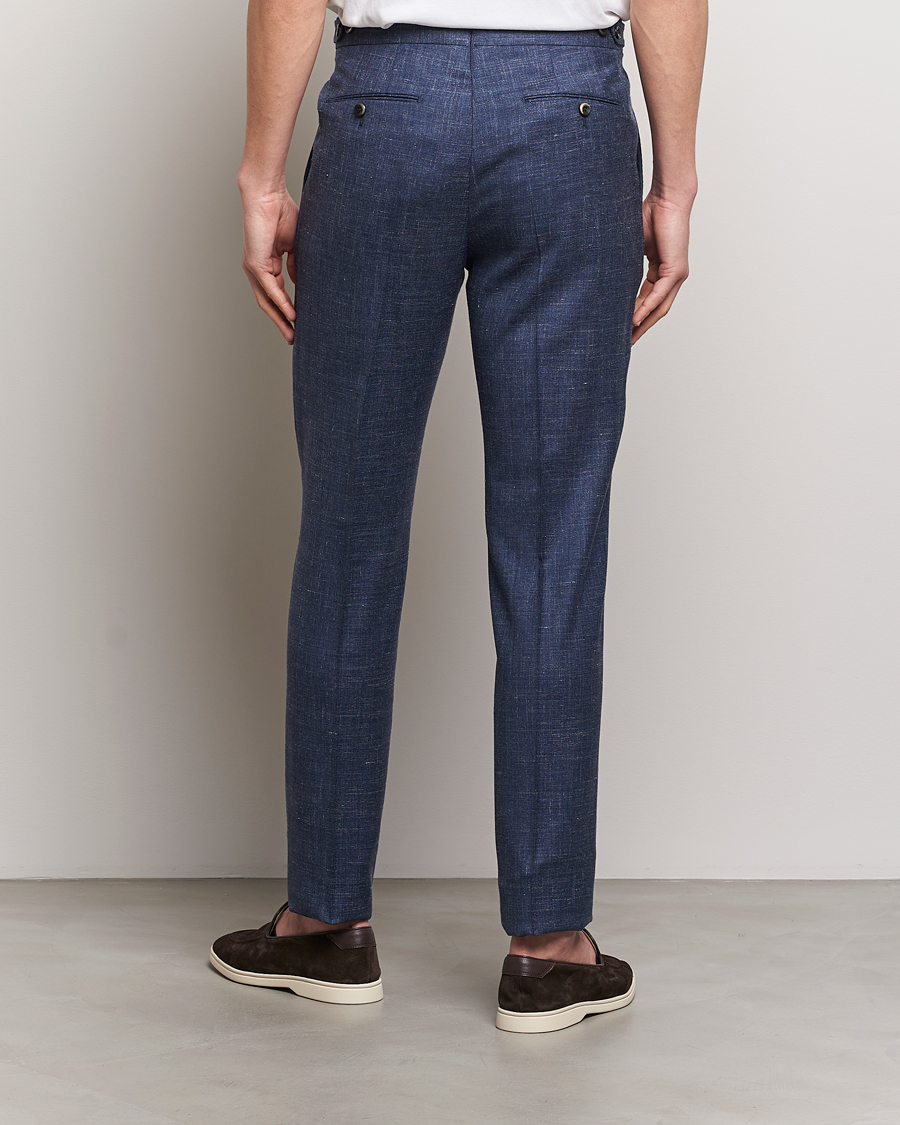 Men | Trousers | PT01 | Gentleman Fit Wool/Silk Trousers Navy