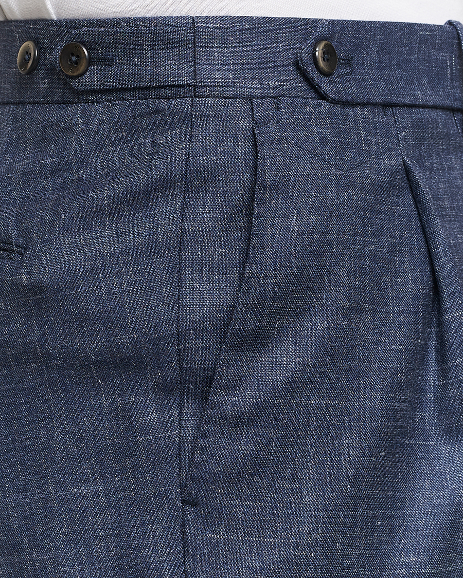 Men | Trousers | PT01 | Gentleman Fit Wool/Silk Trousers Navy