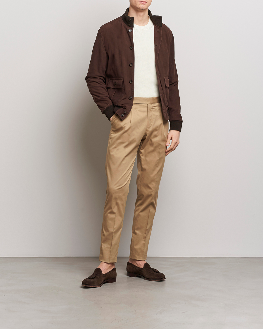 Men | Trousers | PT01 | Gentleman Fit Cotton/Stretch Chinos Beige
