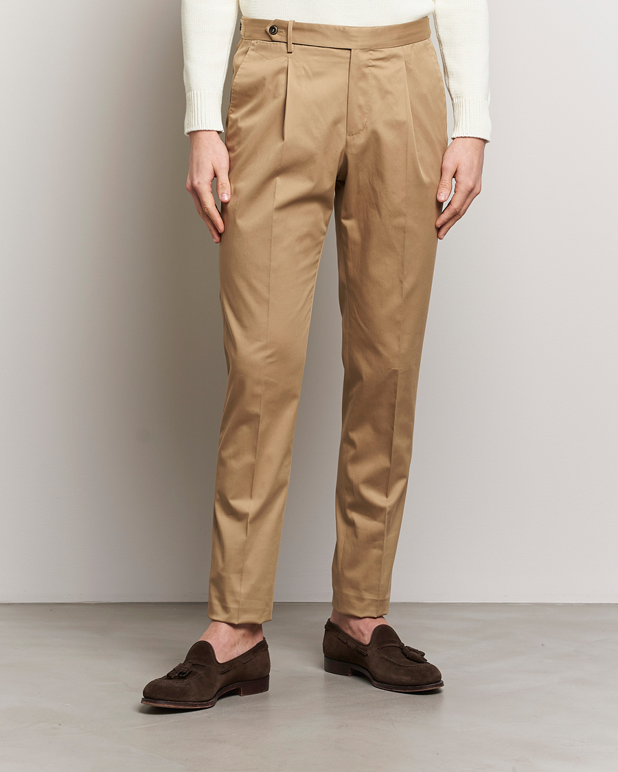 Men | Trousers | PT01 | Gentleman Fit Cotton/Stretch Chinos Beige