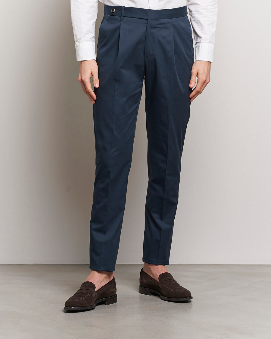 Mies |  | PT01 | Gentleman Fit Cotton/Stretch Chinos Navy