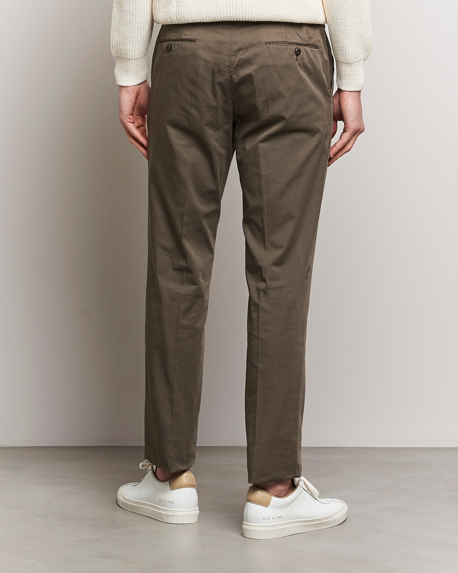 Men | Trousers | PT01 | Slim Fit Garment Dyed Stretch Chinos Dark Brown