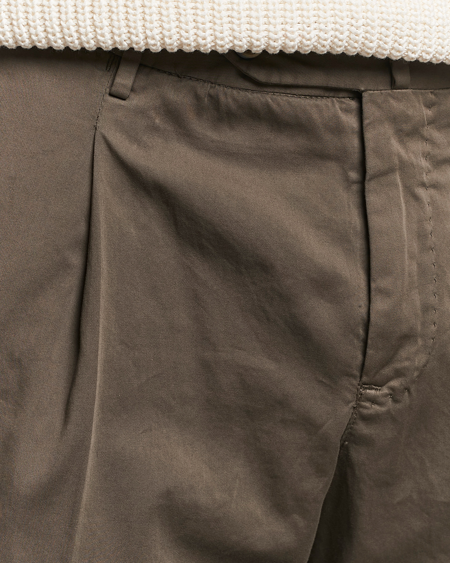 Men | Trousers | PT01 | Slim Fit Garment Dyed Stretch Chinos Dark Brown