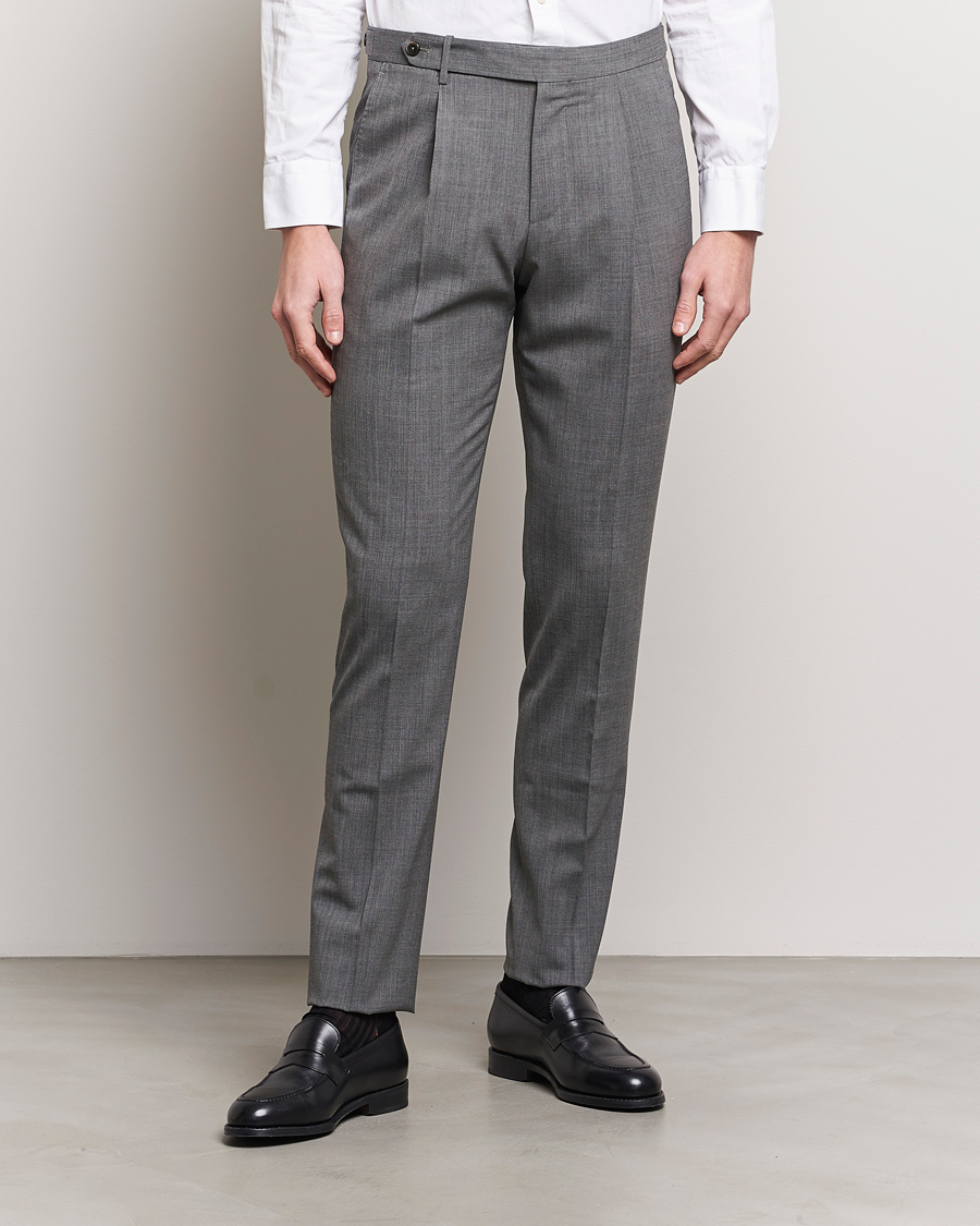 Men | PT01 | PT01 | Gentleman Fit Wool Stretch Trousers Medium Grey