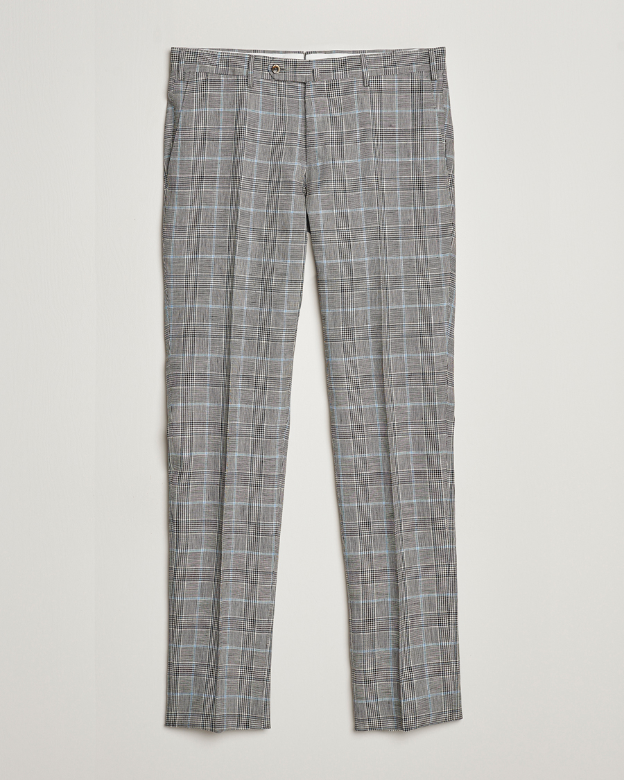 Men | Trousers | PT01 | Slim Fit Glencheck Trousers Grey/Blue