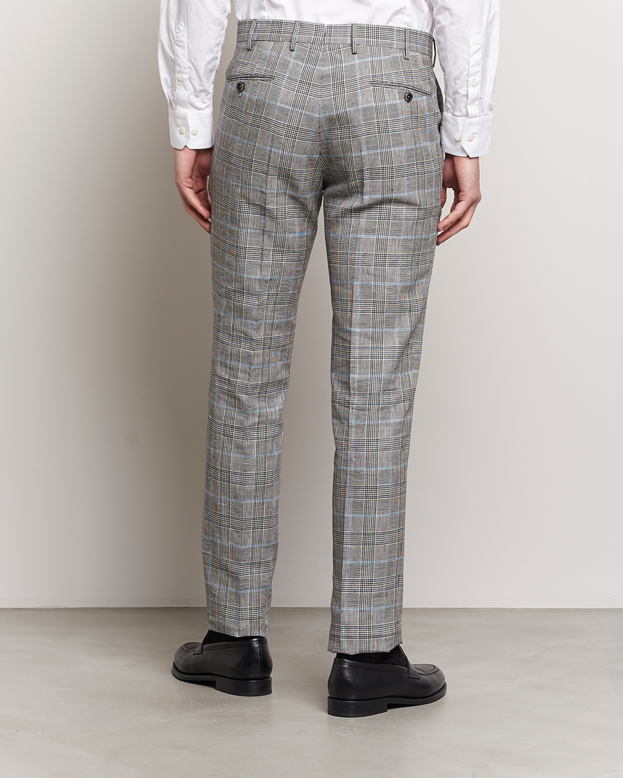 Men | Trousers | PT01 | Slim Fit Glencheck Trousers Grey/Blue
