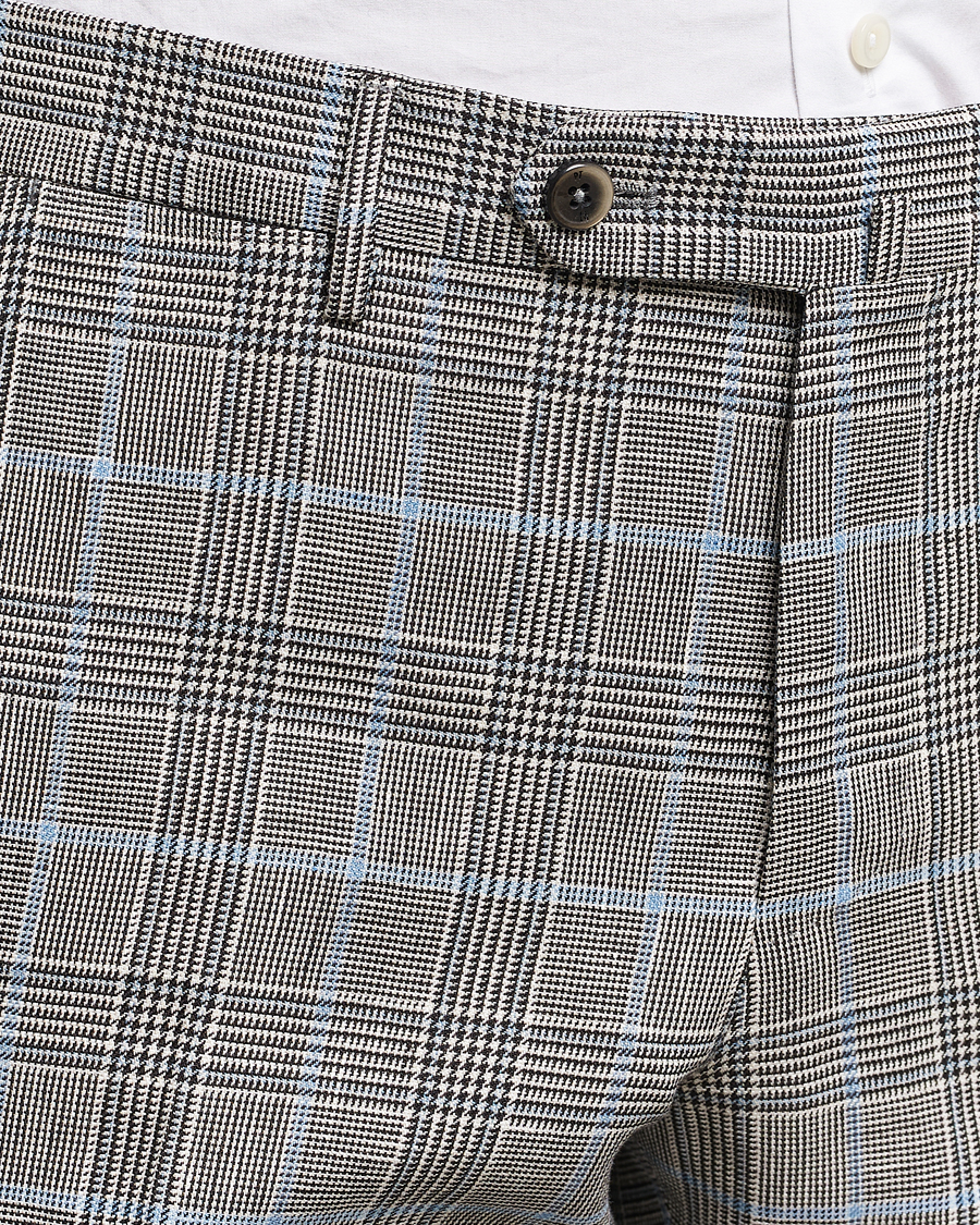 Men | Trousers | PT01 | Slim Fit Glencheck Trousers Grey/Blue