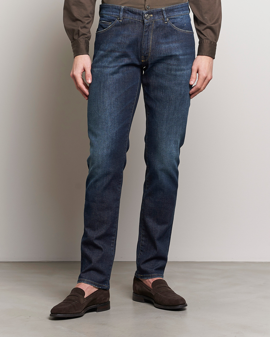 Men |  | PT01 | Slim Fit Stretch Jeans Dark Blue Wash