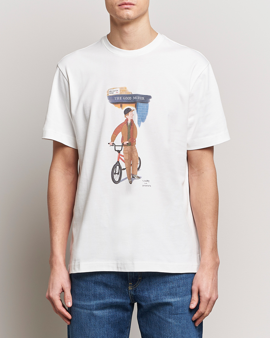 Men |  | Baracuta | Slowboy Arlington Cotton T-Shirt Off White