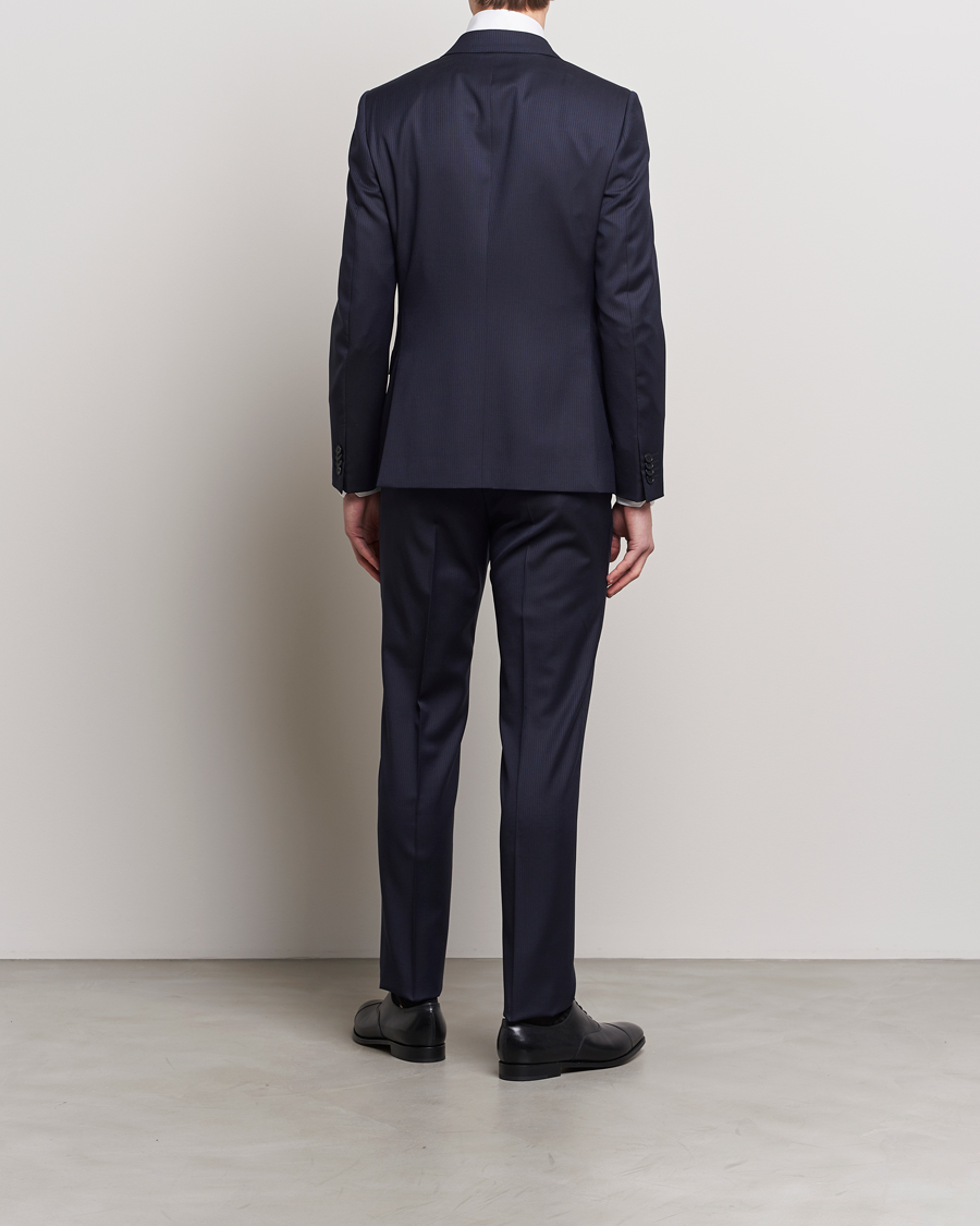 Men | Suits | Zegna | Tailored Wool Striped Suit Navy
