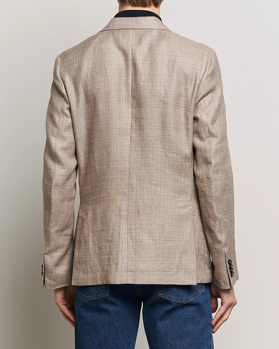 Men | Blazers | Zegna | Unconstructed Linen Blend Blazer Brown