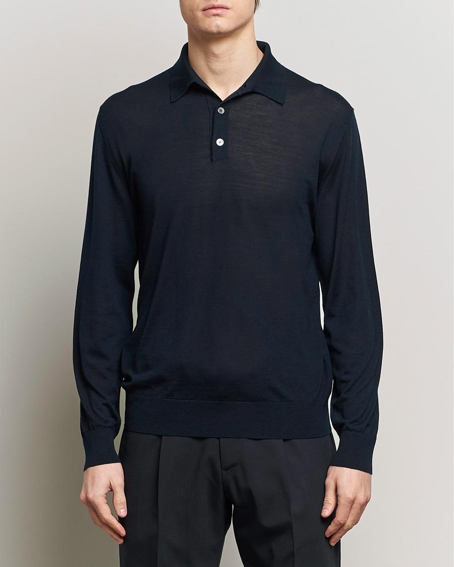 Men | Sweaters & Knitwear | Zegna | High Performance Wool Polo Navy