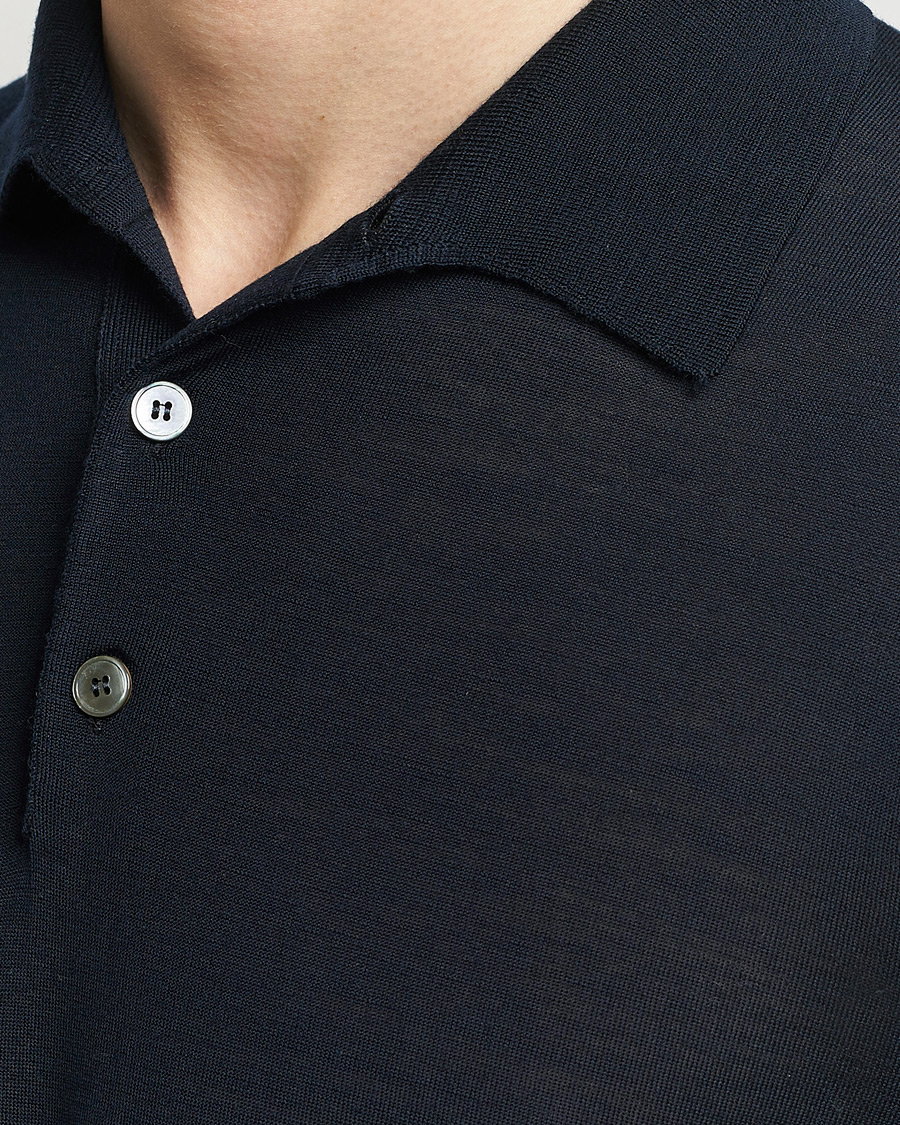 Men | Sweaters & Knitwear | Zegna | High Performance Wool Polo Navy