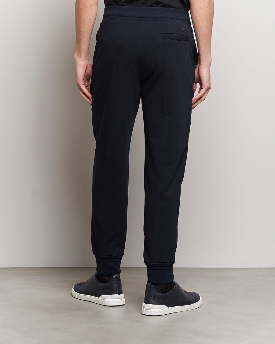 Men | Trousers | Zegna | Cotton Stretch Joggers Navy