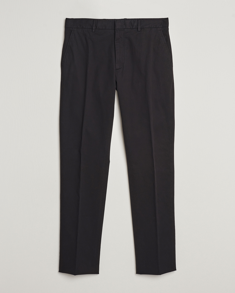 Men | Trousers | Zegna | Premium Cotton Chinos Black