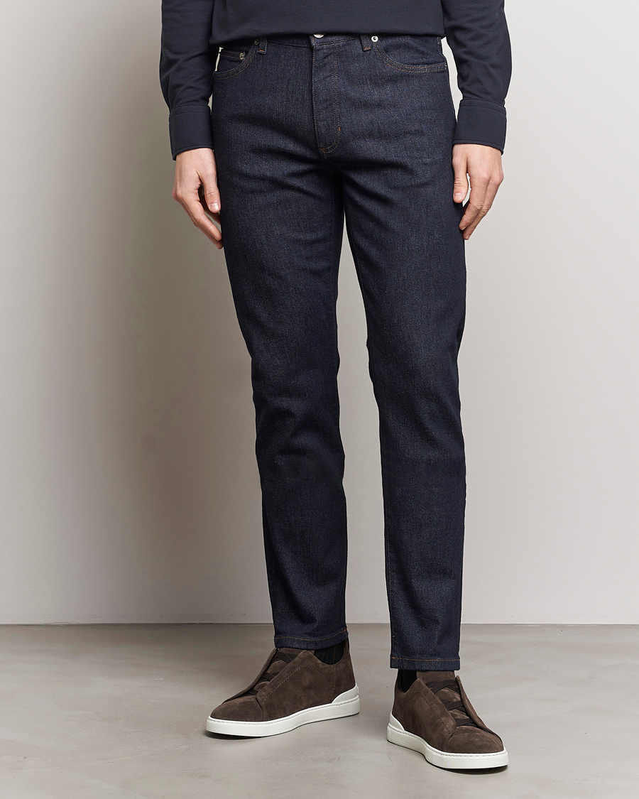 Men | Italian Department | Zegna | Slim Fit 5-Pocket Jeans Dark Indigo