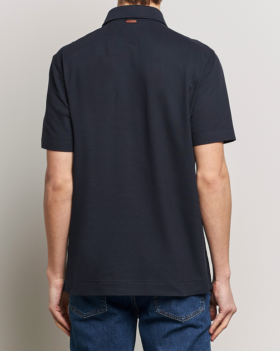 Men | Polo Shirts | Zegna | Short Sleeve Pocket Polo Navy