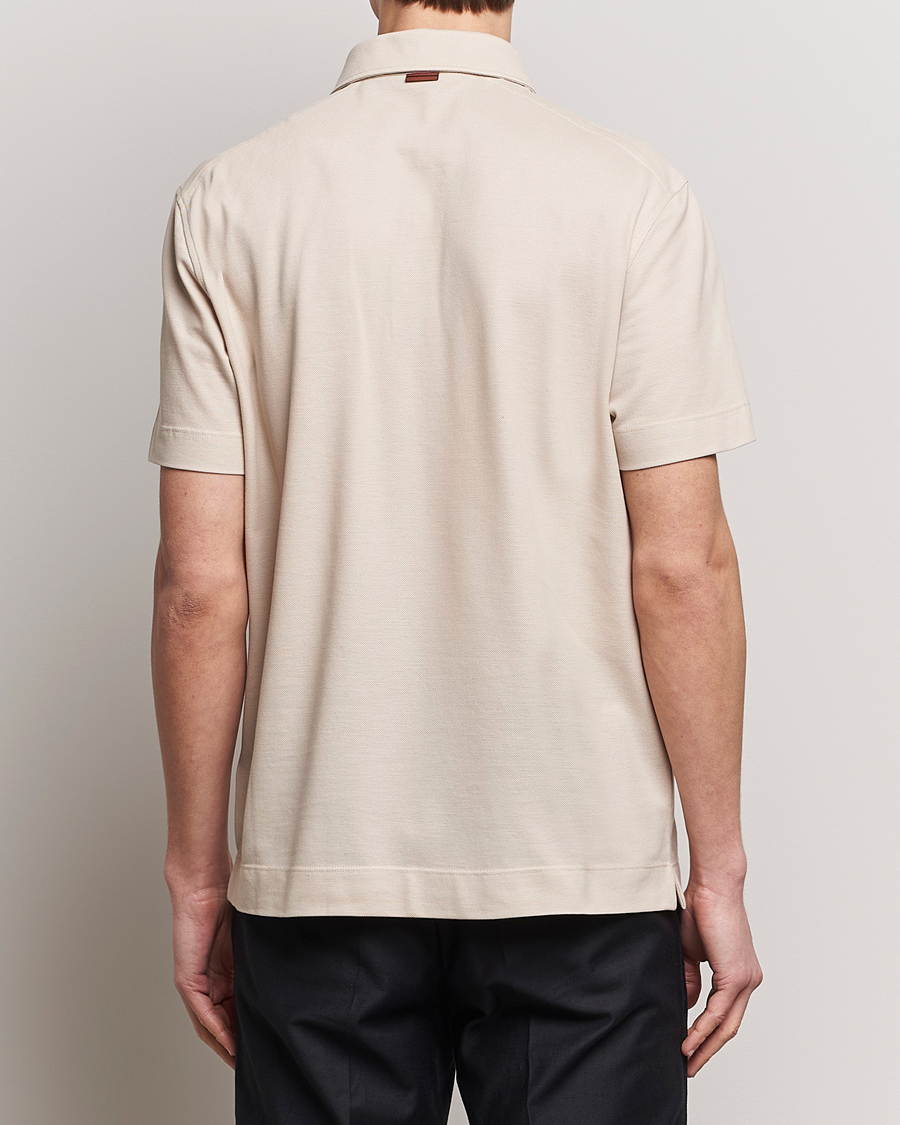 Men | Polo Shirts | Zegna | Short Sleeve Pocket Polo Beige