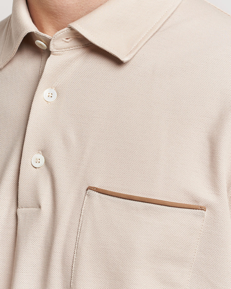 Men | Polo Shirts | Zegna | Short Sleeve Pocket Polo Beige