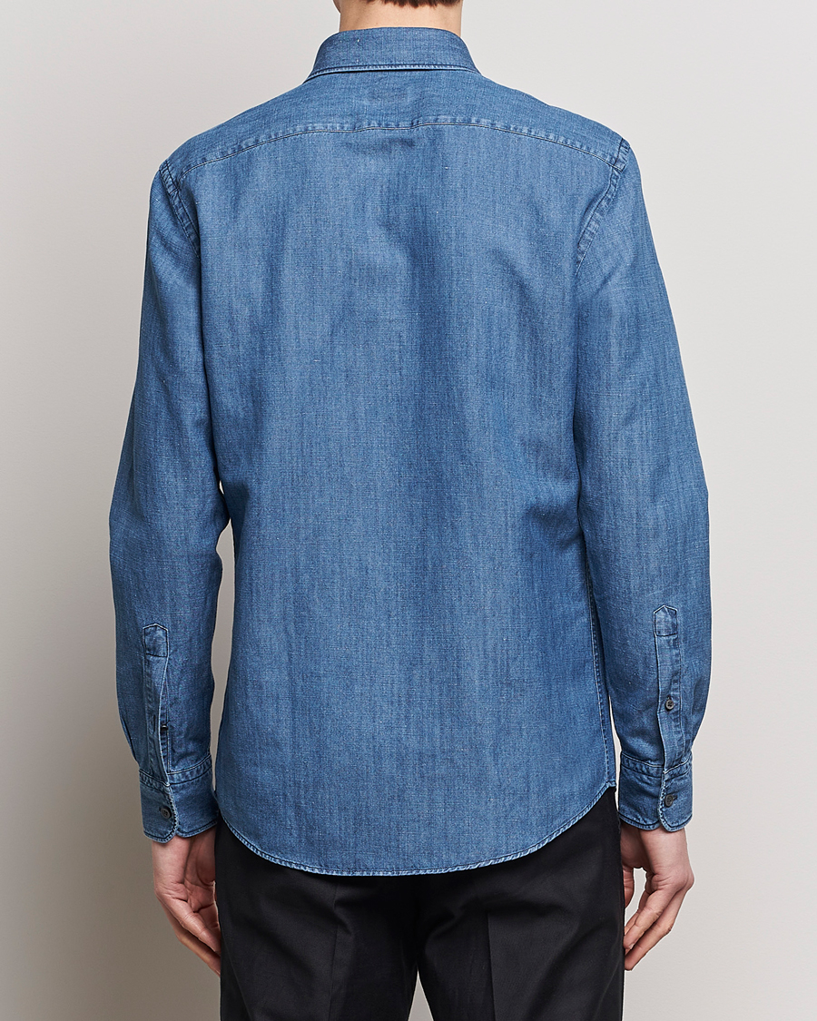 Men | Shirts | Zegna | Slim Fit Denim Shirt Stone Wash