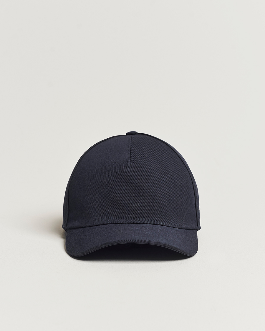 Men | Zegna Cotton/Wool Baseball Cap Navy | Zegna | Cotton/Wool Baseball Cap Navy