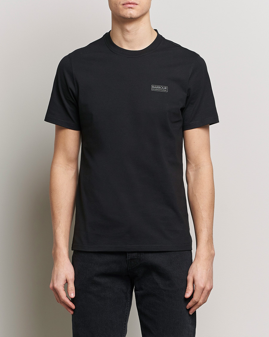 Herr | Svarta t-shirts | Barbour International | Small Logo T-Shirt Black/Pewter