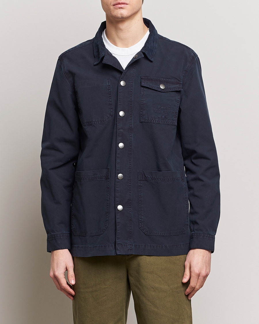 Herr | Casual | Barbour Lifestyle | Grindle Cotton Overshirt Navy