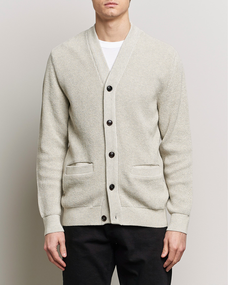 Mies |  | Barbour Lifestyle | Howick Knitted Cotton Cardigan Whisper White