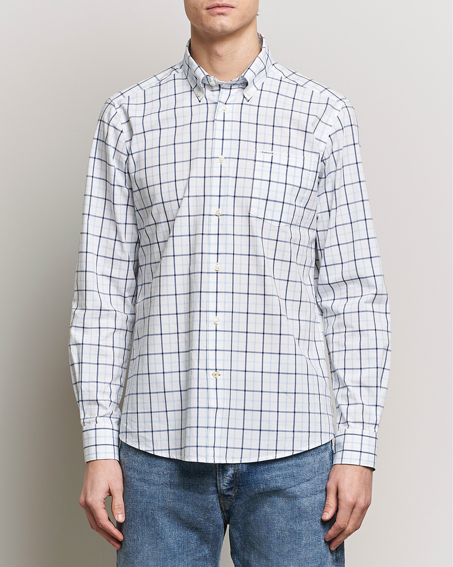 Herre | Skjorter | Barbour Lifestyle | Tailored Fit Bradwell Checked Shirt Blue
