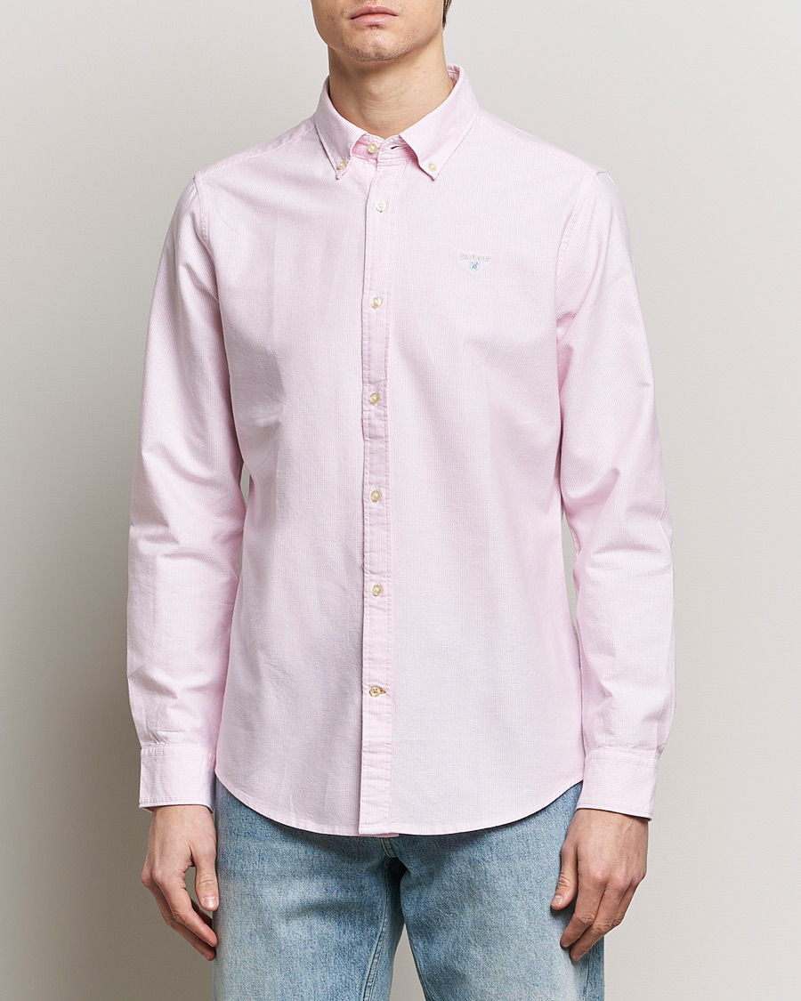 Herr | Lojalitetserbjudande | Barbour Lifestyle | Tailored Fit Striped Oxtown Shirt Pink