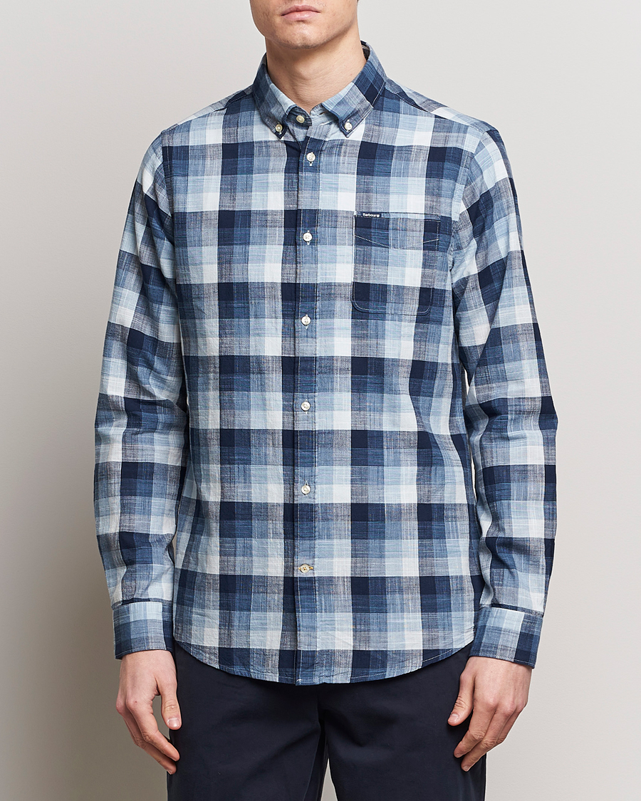 Herre | Klær | Barbour Lifestyle | Hillroad Tailored Checked Cotton Shirt Navy