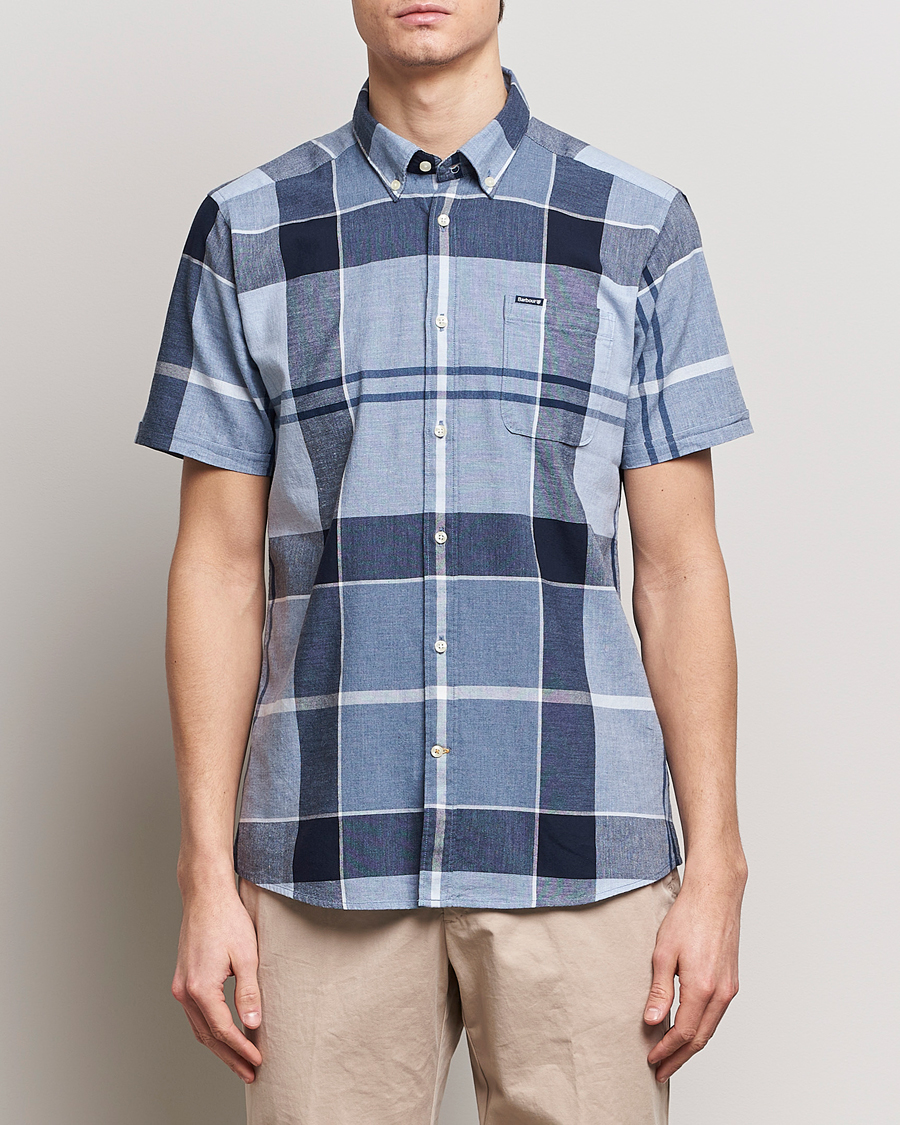 Herr | Barbour Lifestyle | Barbour Lifestyle | Doughill Short Sleeve Tailored Fit Shirt Berwick Blue