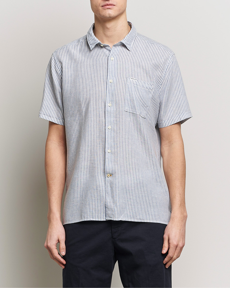 Herr | Kläder | Barbour Lifestyle | Deerpark Short Sleeve Regular Fit Summer Shirt Navy